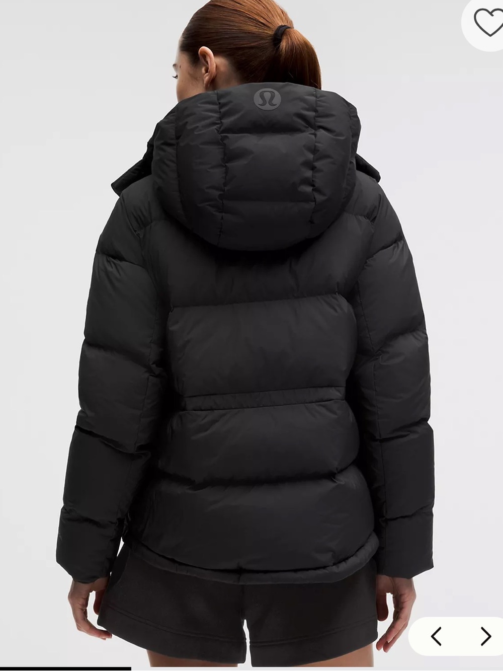 Lululemon Women’s 8 Black Wunder Puff 600-Down-Fill Jacket Puffer Coat